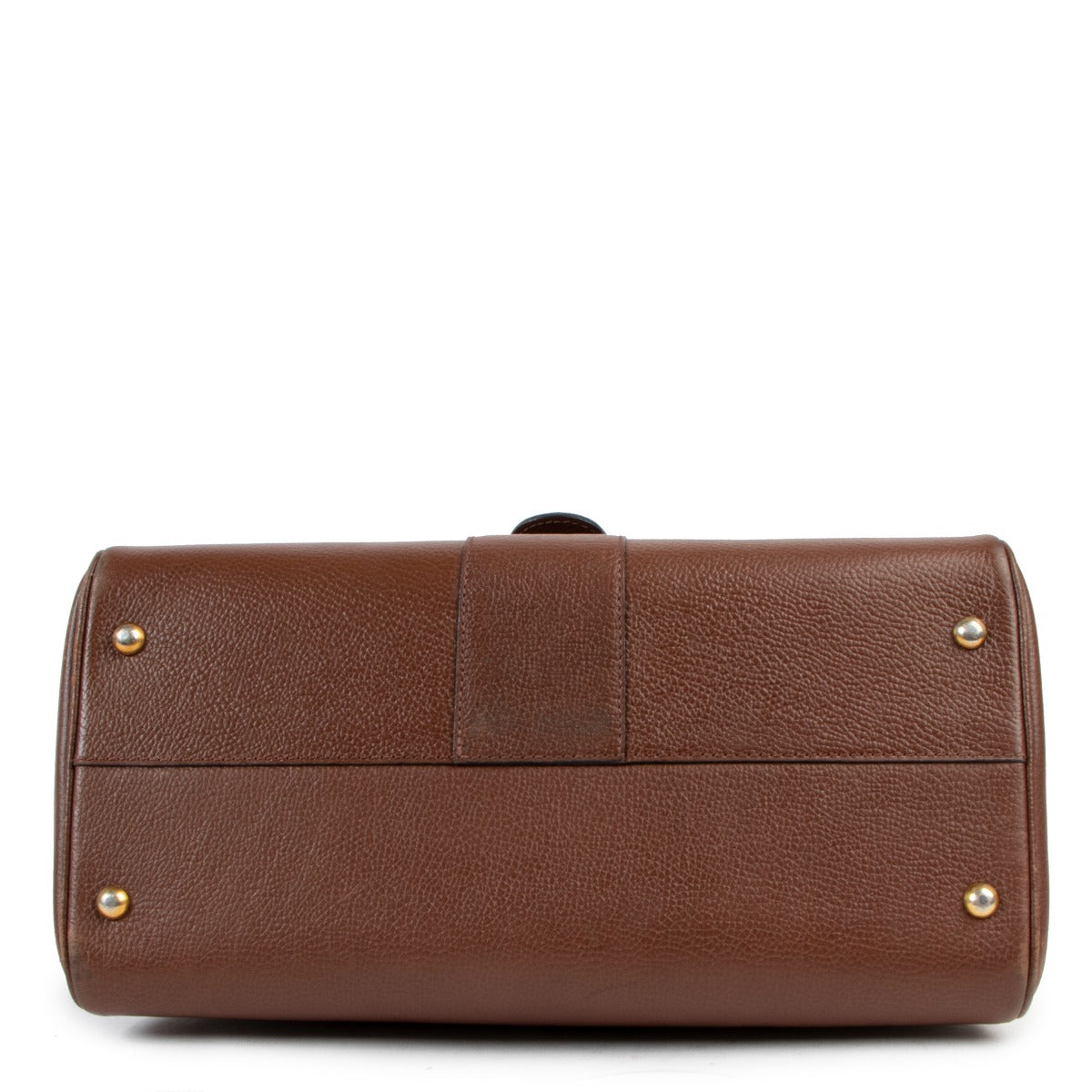 second hand authentic Delvaux Brillant MM Brown Leather Shoulder Bag at labellov