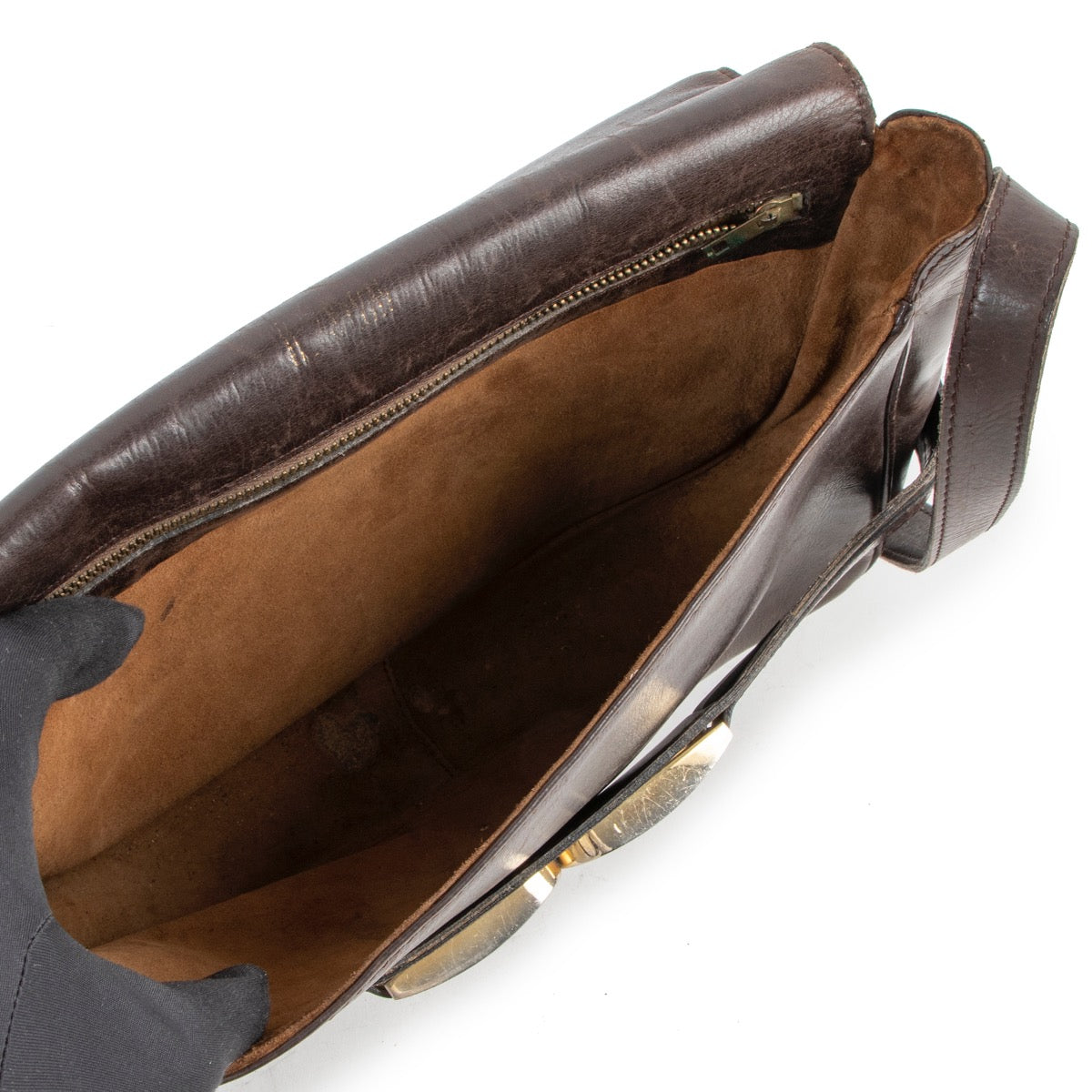 Buy authentic second hand Delvaux Brown Vintage Box Calf Shoulder bag in preloved condition at Labellov in Antwerp.