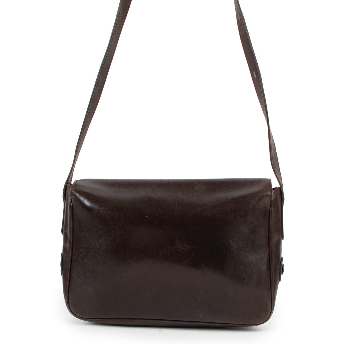 Buy authentic second hand Delvaux Brown Vintage Box Calf Shoulder bag in preloved condition at Labellov in Antwerp.