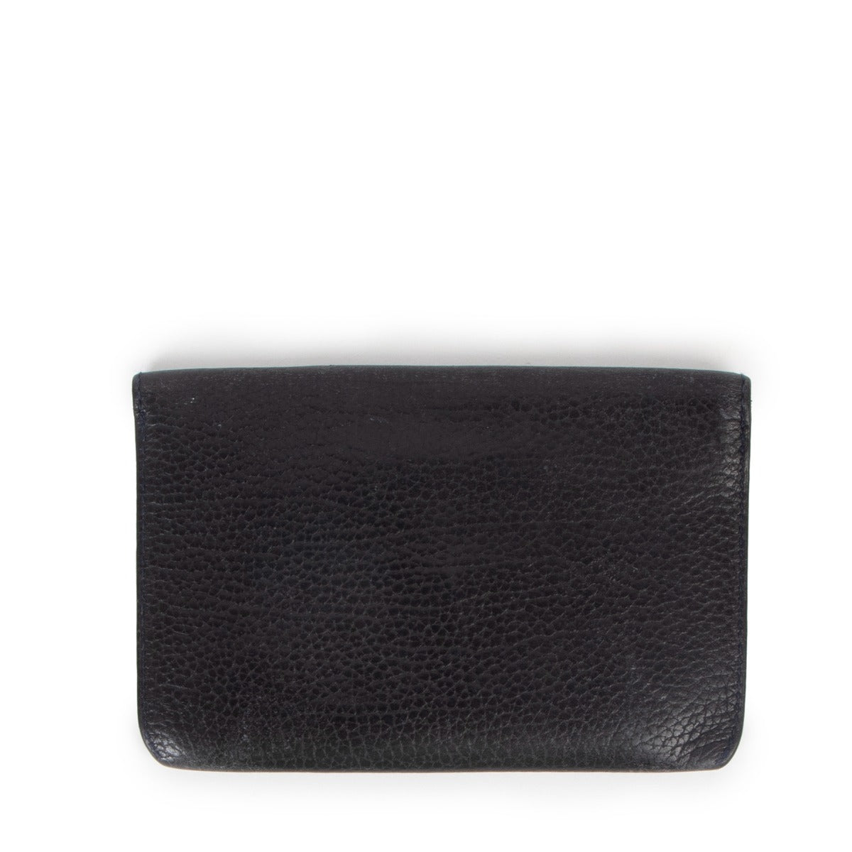 Delvaux Blue Diabolo Leather Card Holder Wallet