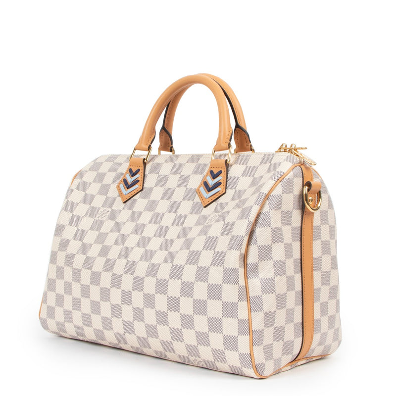 Louis Vuitton Braided Speedy Bandoulière 30 Damier Azur Limited Edition
