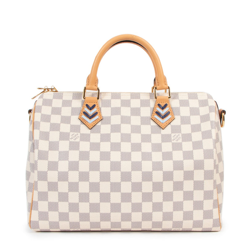 Louis Vuitton Braided Speedy Bandoulière 30 Damier Azur Limited Edition