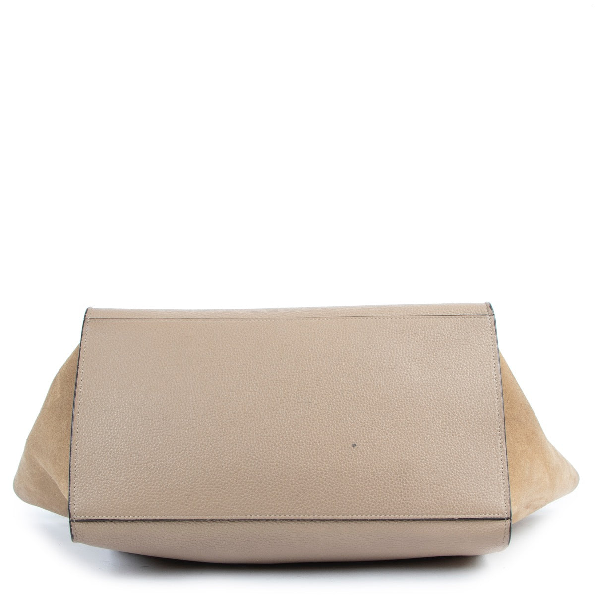 authentic second hand Celine Beige Calfskin/Suede Trapeze Medium Handbag at labellov.com