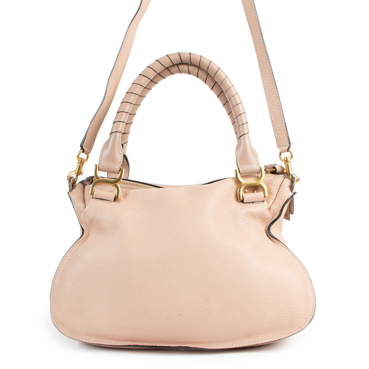 Chloé Pink Marcie Grained Calfskin Leather Shoulder bag