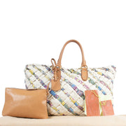 Buy an authentic second hand Etro White Leather Multicolor Top handle good condition at Labellov in Antwerpen.