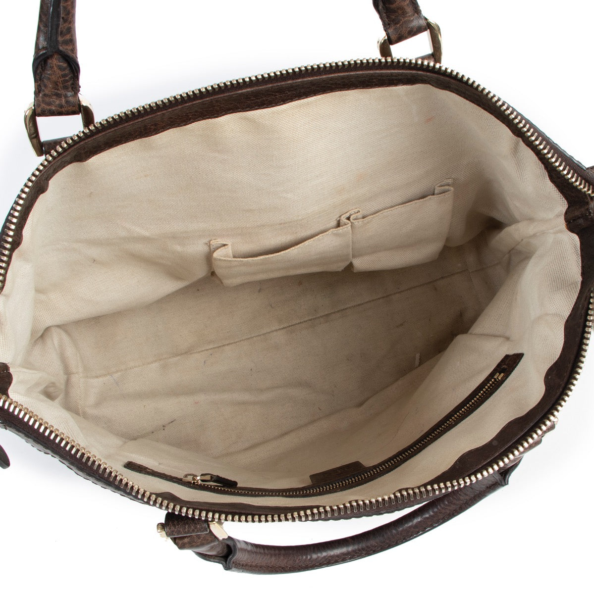 Gucci Brown Guccissima Diamante Horsebit Catherine Top Handle Bag