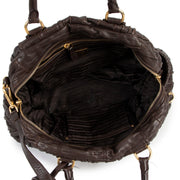 Buy an authentic second hand Prada Napa Gaufre Caffe Leather Shoulder Bag in good condition at Labellov.