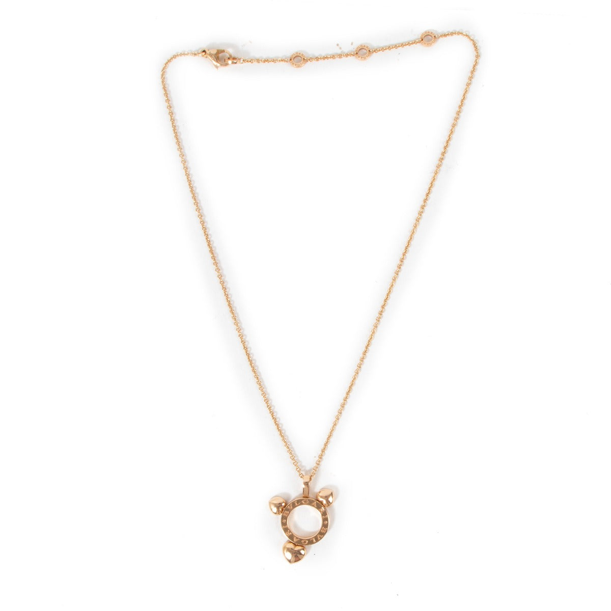 Bulgari Moving Heart Rose Gold Necklace