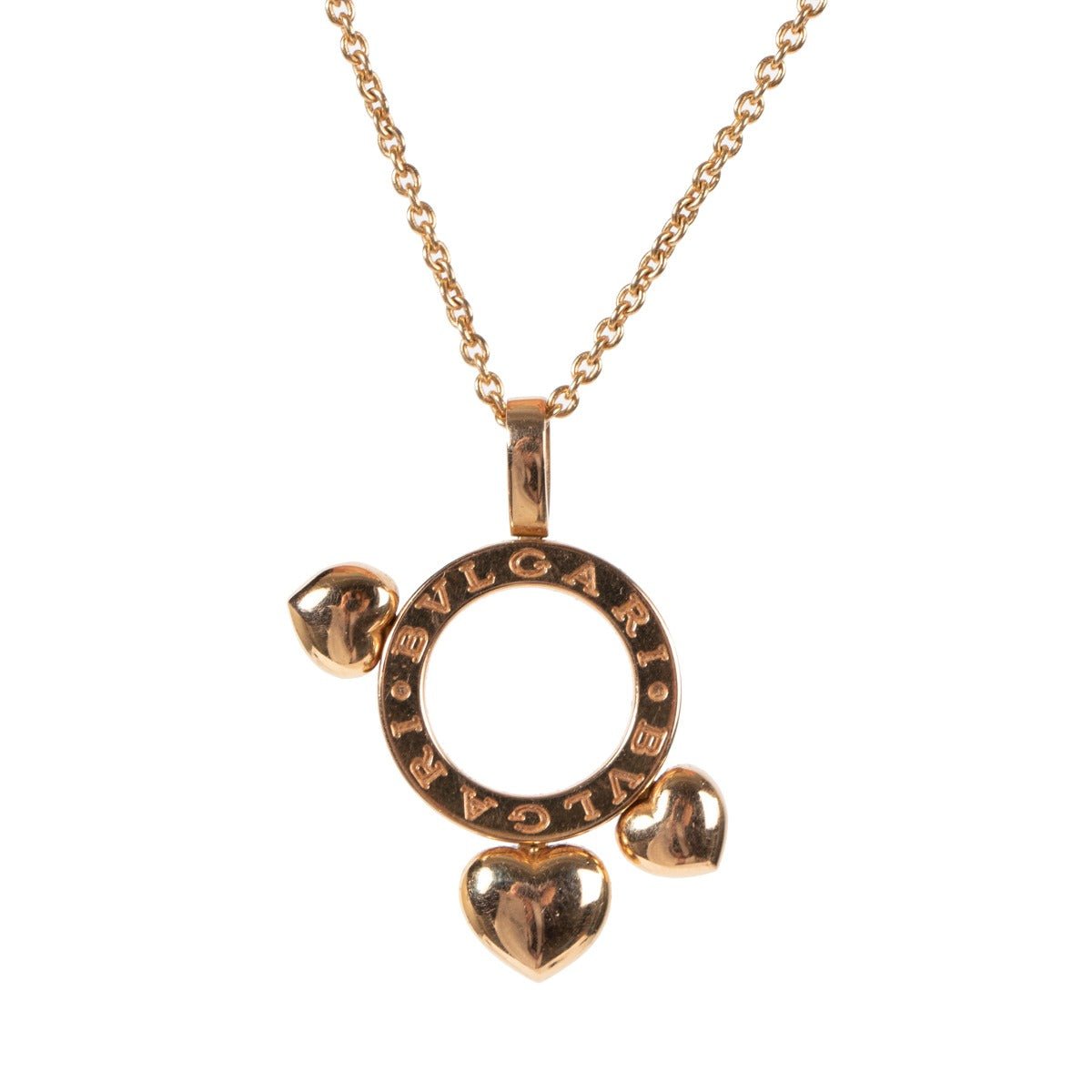 Bulgari Moving Heart Rose Gold Necklace