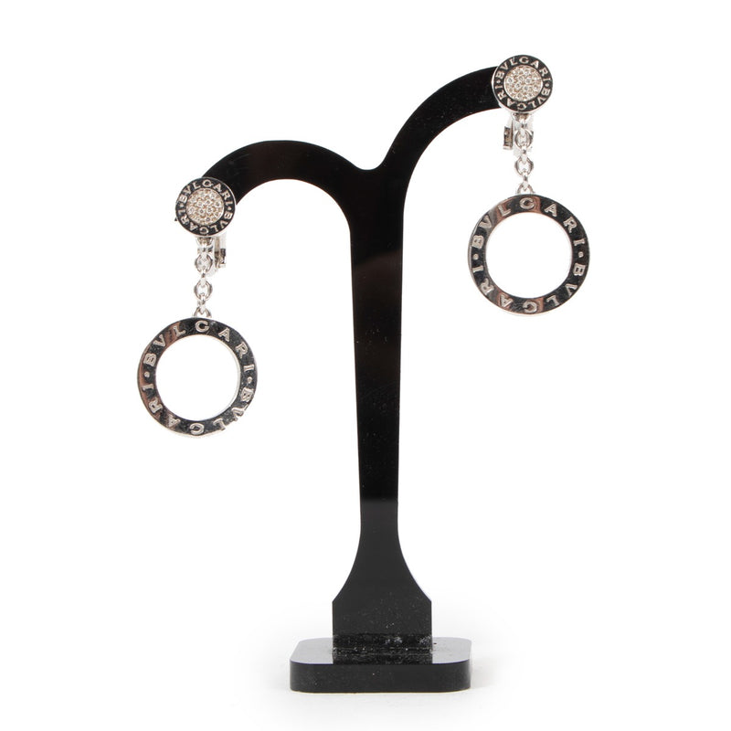 Bulgari Bvlgari Diamond White Gold Earrings