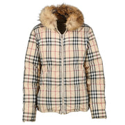 Burberry Beige Fur Collar Padded Reversible Jacket