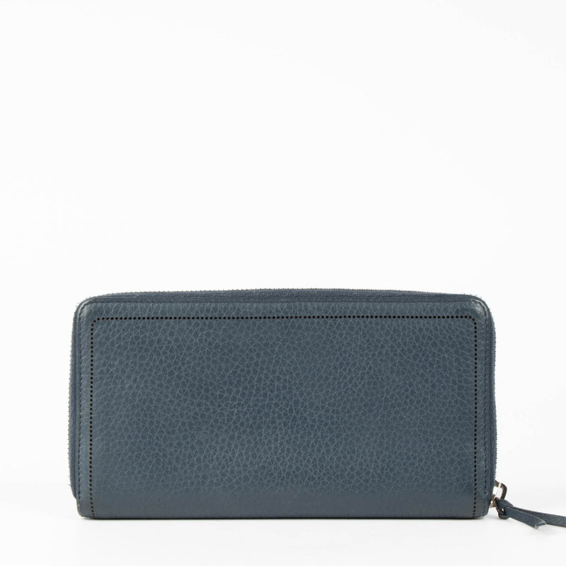 Shop this authentic Balenciaga Blue Blackout City Zipped Wallet pre-loved on Labellov.com
