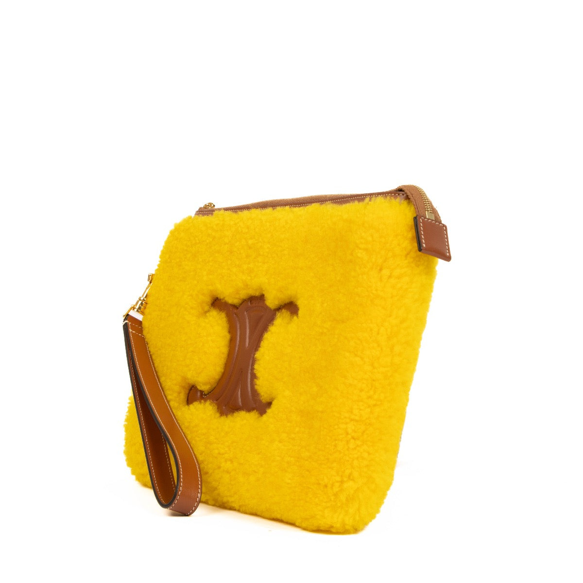 Celine Thriomphe Yellow Clutch, Celine thriomphe clutch, Celine yellow clutch, Celine clutch, Celine Thriomphe Yellow Clutch second hand, Celine Thriomphe Yellow Clutch Antwerp