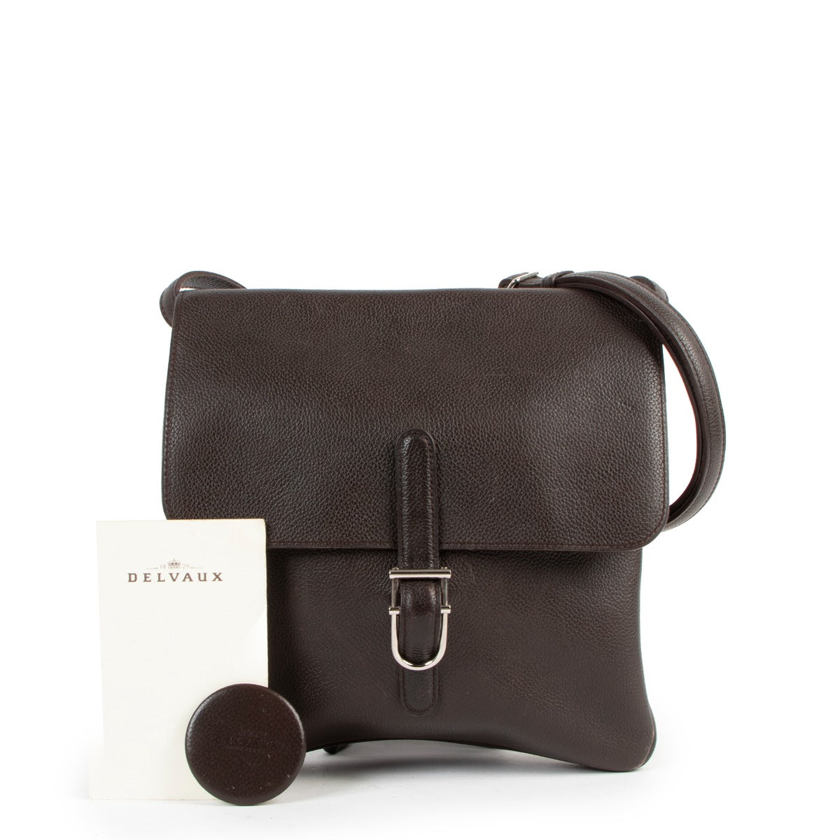 Delvaux Kot Café Bruine Crossbodytas