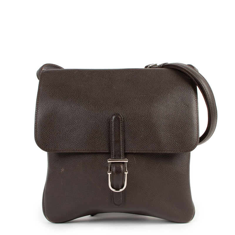 Delvaux Kot Café Bruine Crossbodytas