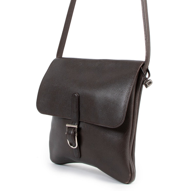 Delvaux Kot Café Bruine Crossbodytas