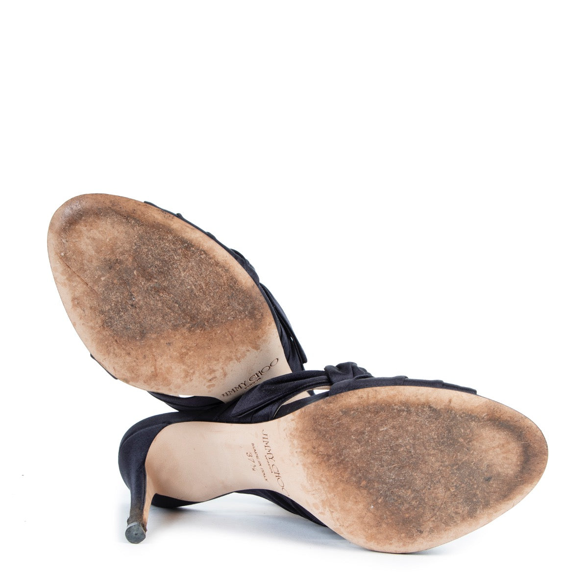 Shop safe online at Labellov in Antwerp this 100% authentic second hand Jimmy Choo Blue Silk Heels - Size 37,5