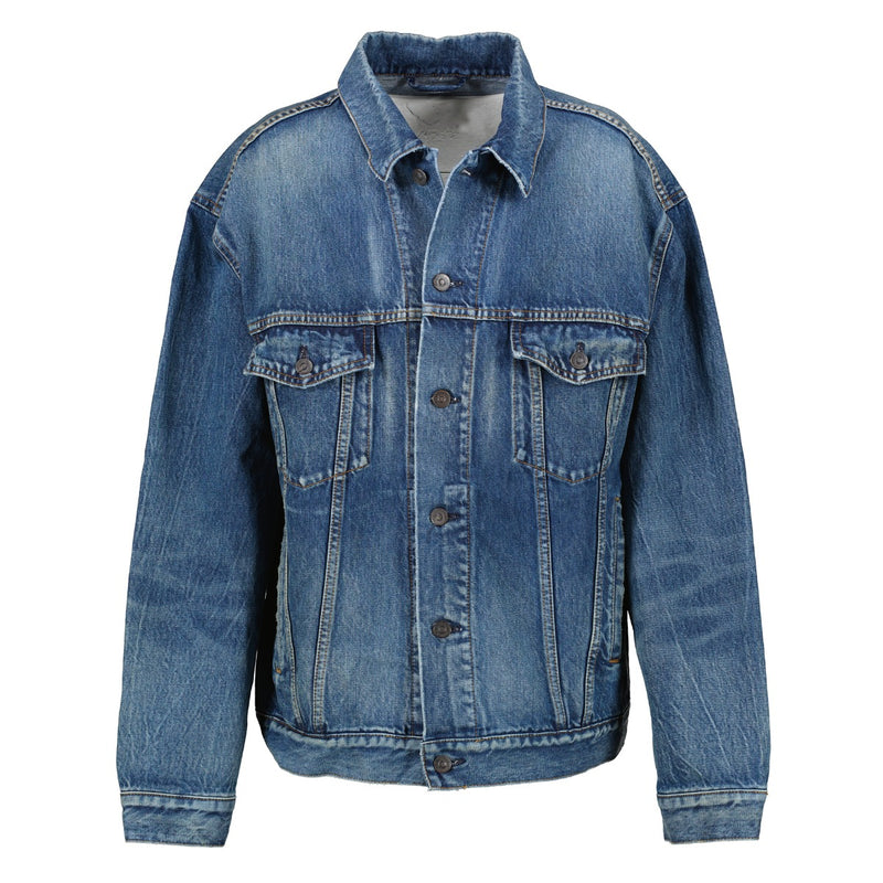 Balenciaga Mode Back Logo Oversized Denim Jacket