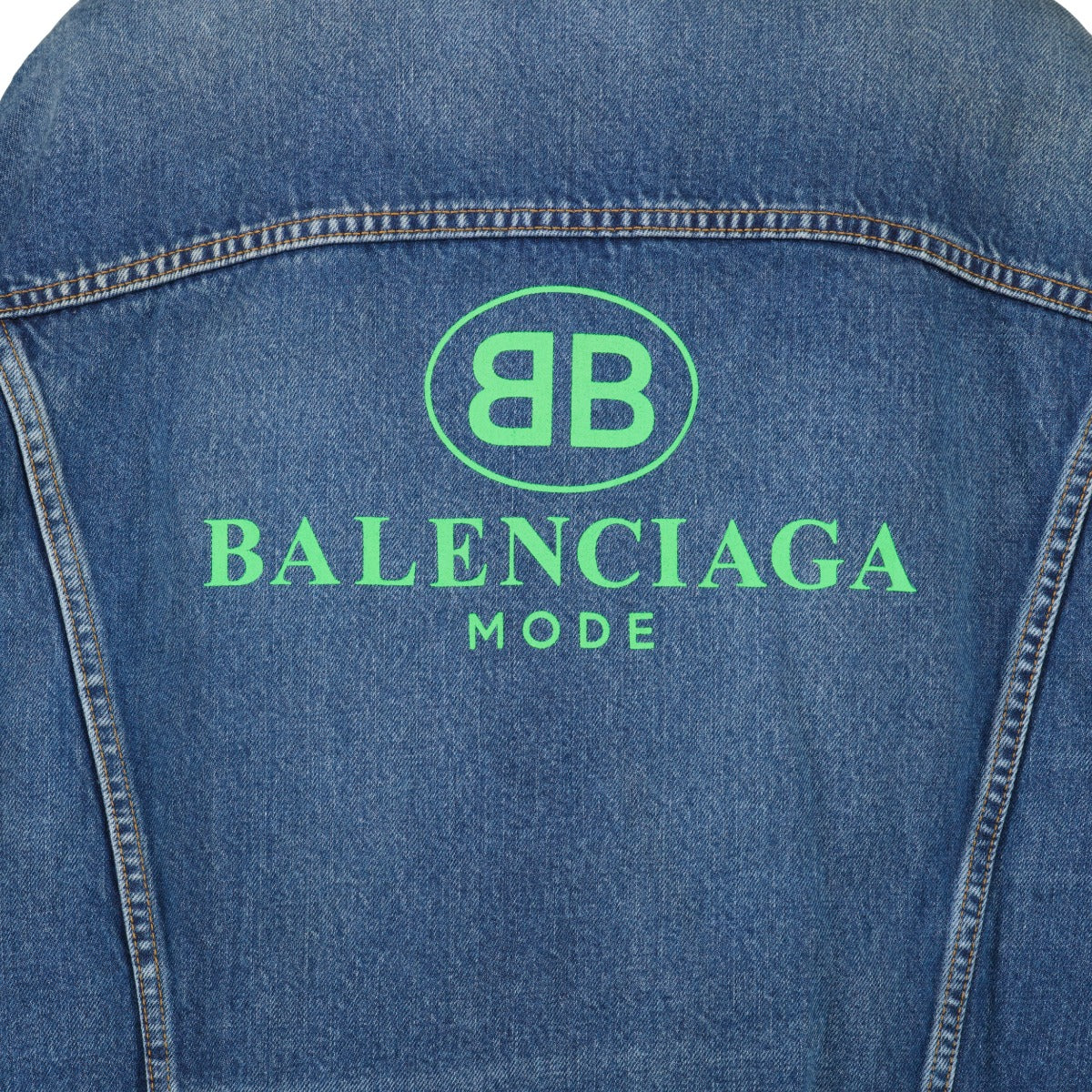 Buy authentic second hand Balenciaga Mode Back Logo Oversized Denim Jacket - Size FR36 in good condition at Labellov in Antwerp