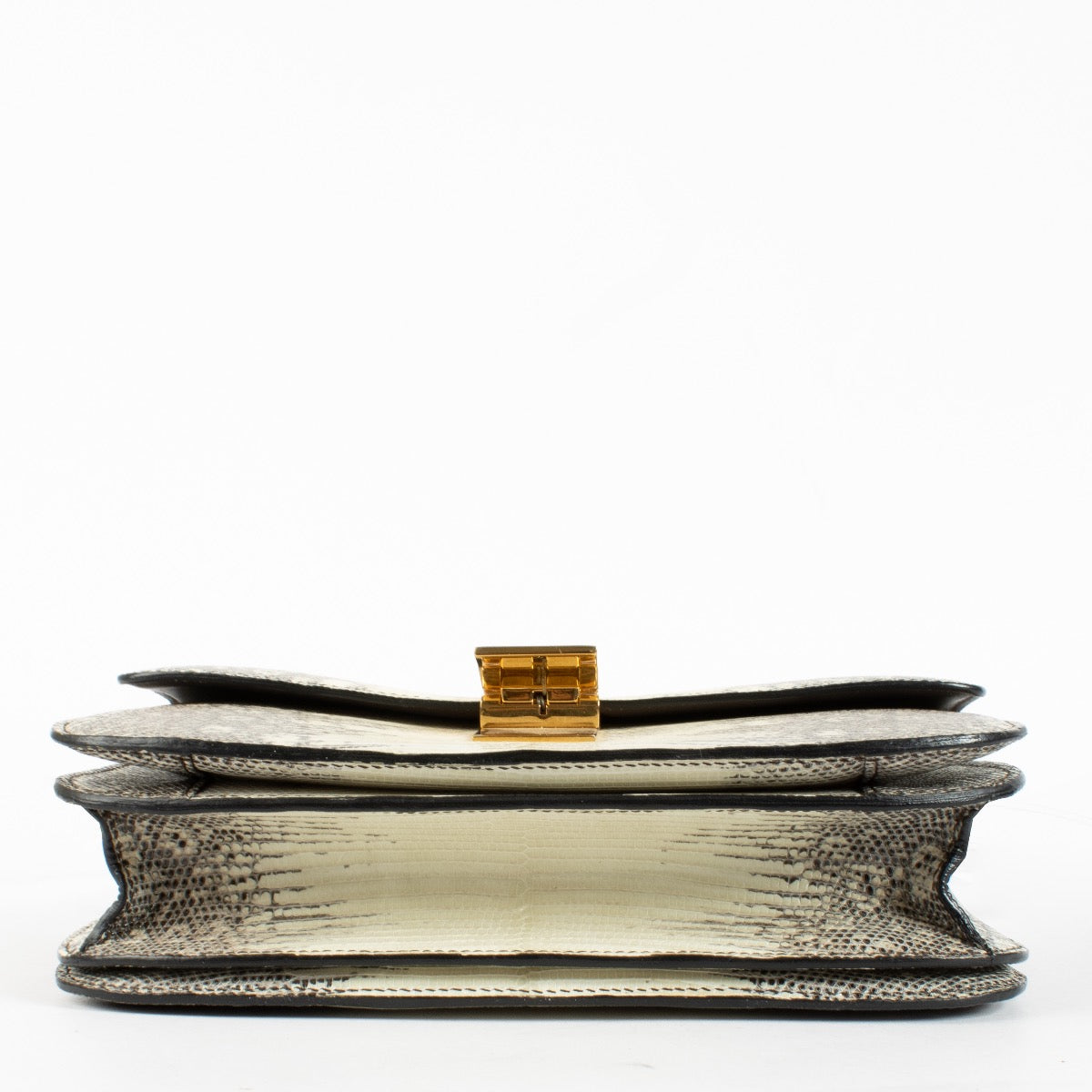 Authentic Second Hand Céline Grey Lézard Classic Crossbody Bag on Labellov.com