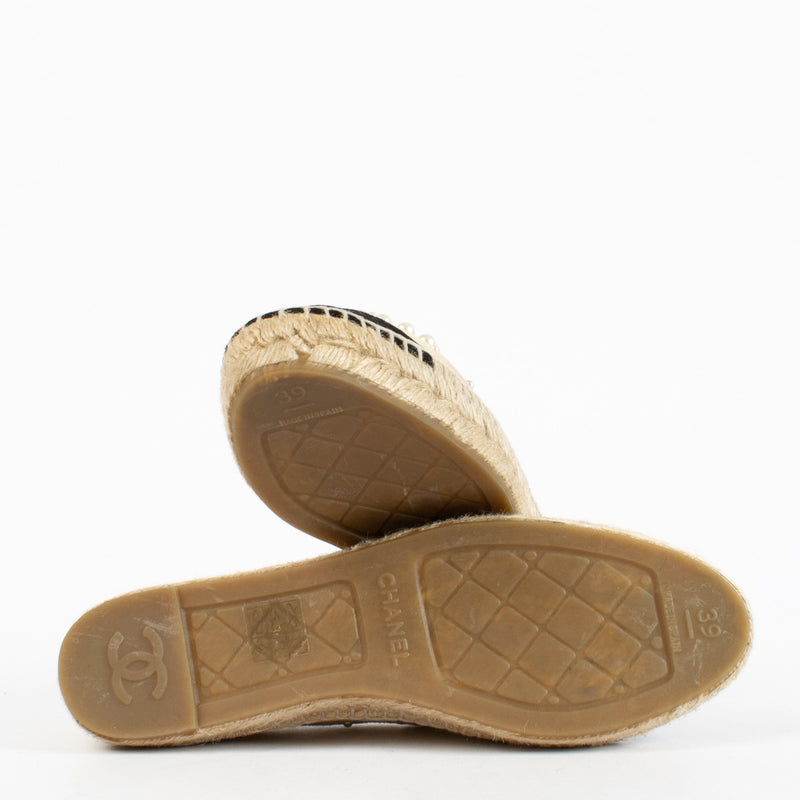 Authentic second-hand Chanel Beige Pearl Espadrilles - Size 39 on labellov.com