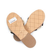 Buy authentic second hand Chanel Two Tone Rope With Faux Pearls Cuba Slide Sandals - Size 39 in very good condition at Labellov in Antwerp.