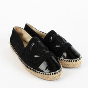 Authentic Preloved Chanel Black Espadrilles Flats - Size 39 on Labellov.com