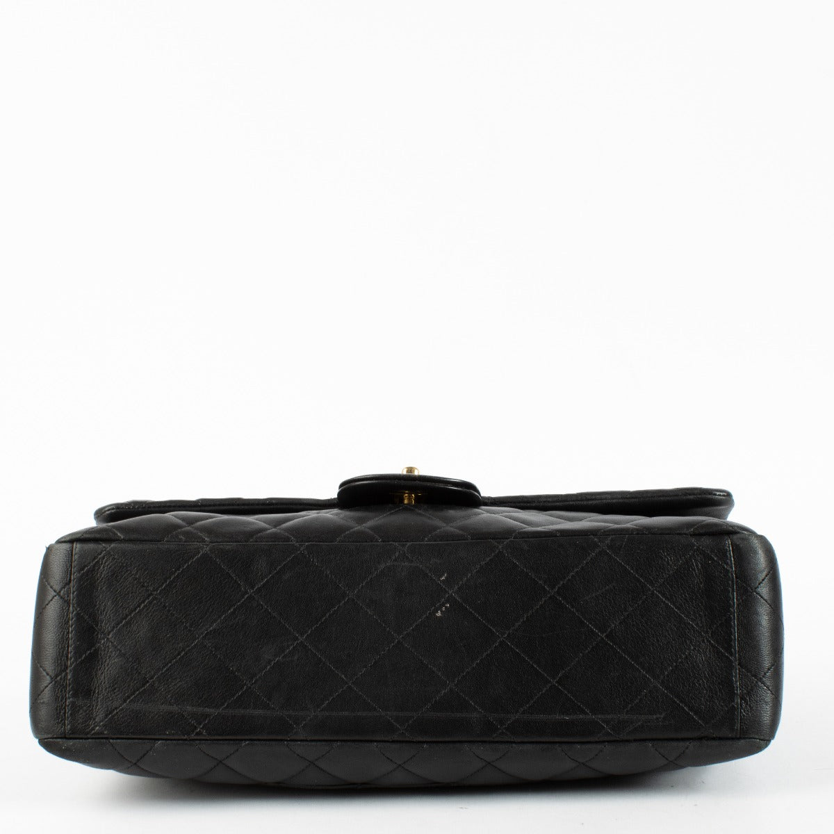 Chanel Black Maxi Classic Single Flap Bag with gold hardware at Labellov.com