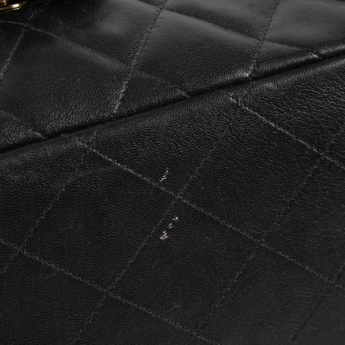 Chanel Black Maxi Classic Single Flap Bag with gold hardware at Labellov.com