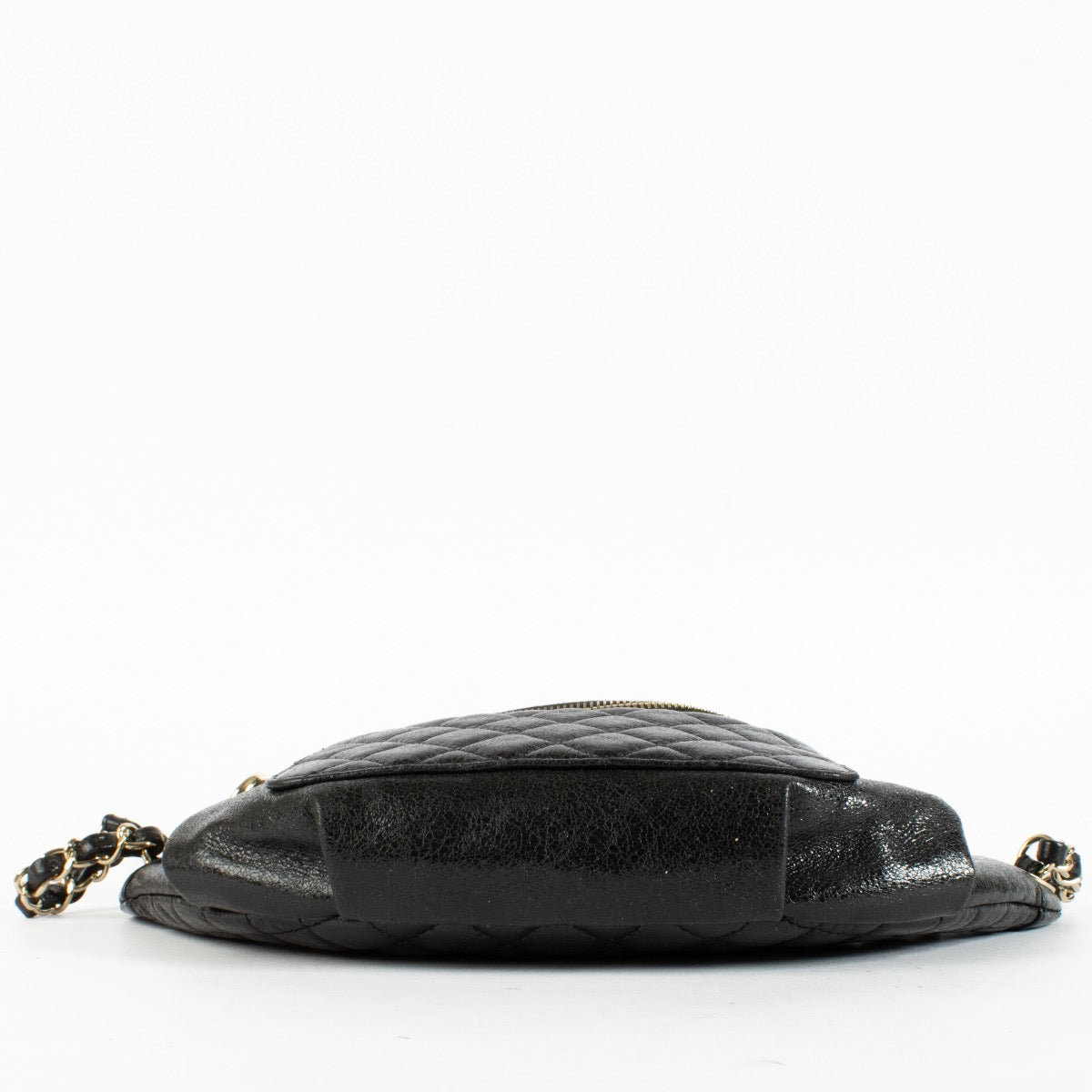 Authentic Preloved Chanel Black Crumpled Glazed Lambskin Belt Bag on Labellov.com