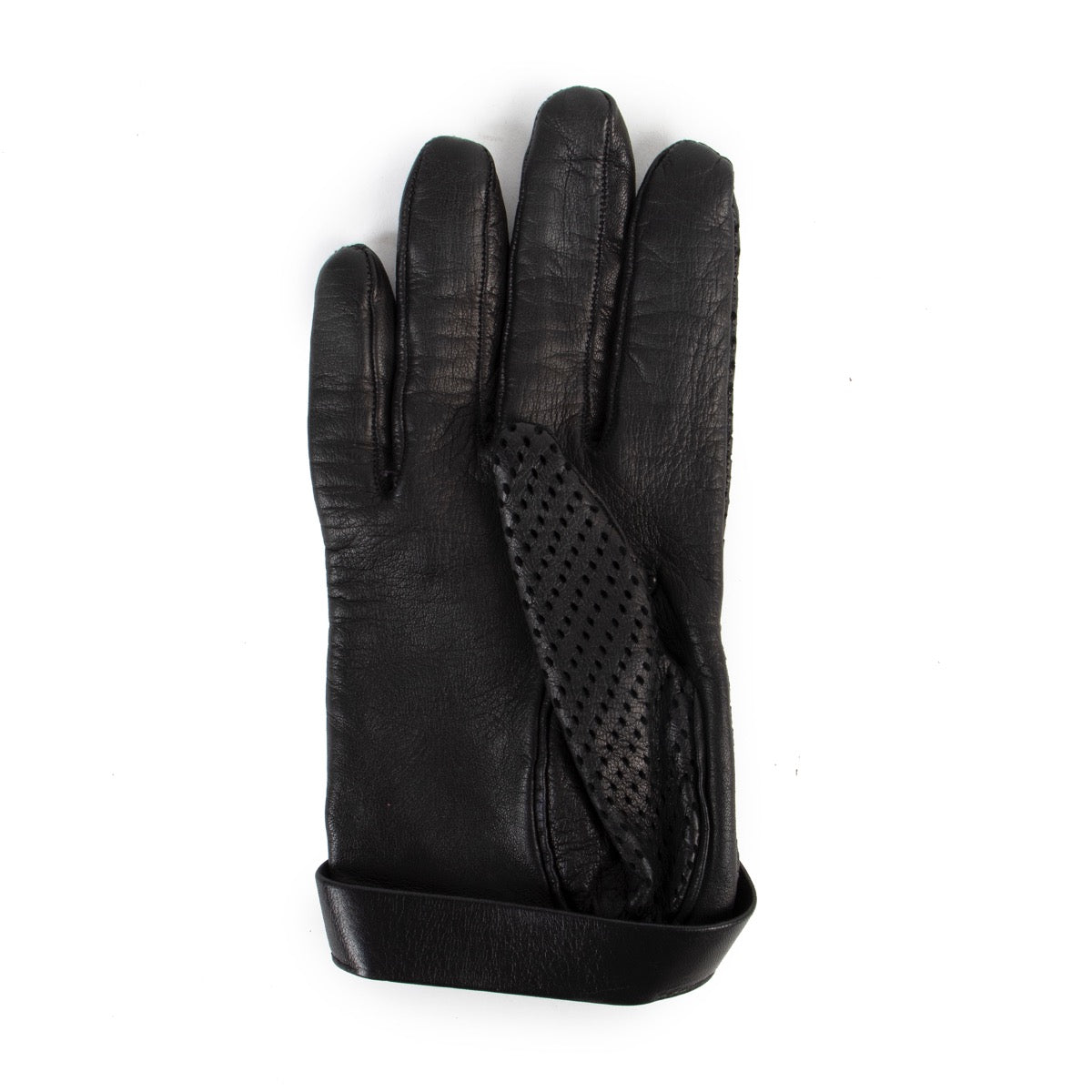 Shop now for your pre-loved, 100% authentic Gucci Perforated Black Leather Gloves at Labellov.