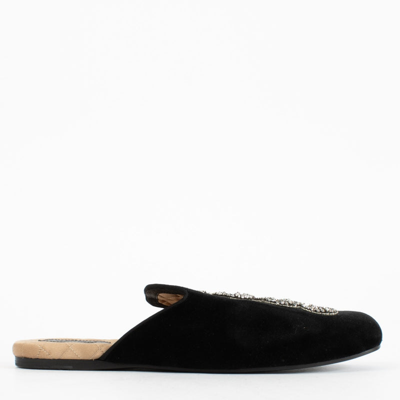 Authentic second-hand Gucci Black Velvet Loafers - Size 39 1/2 on labellov.com