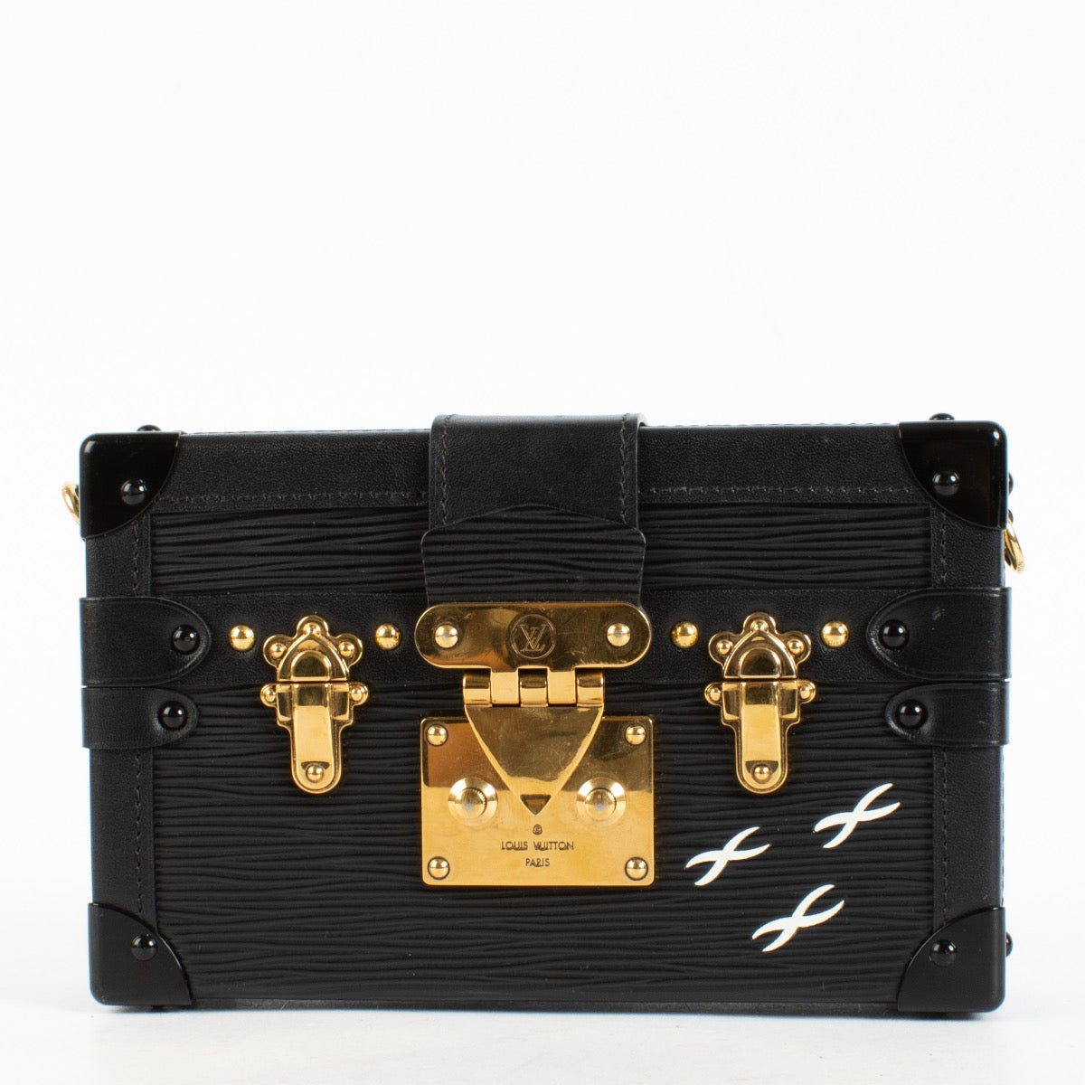 Authentic Second Hand Louis Vuitton Black Épi Petite Malle Clutch on Labellov.com