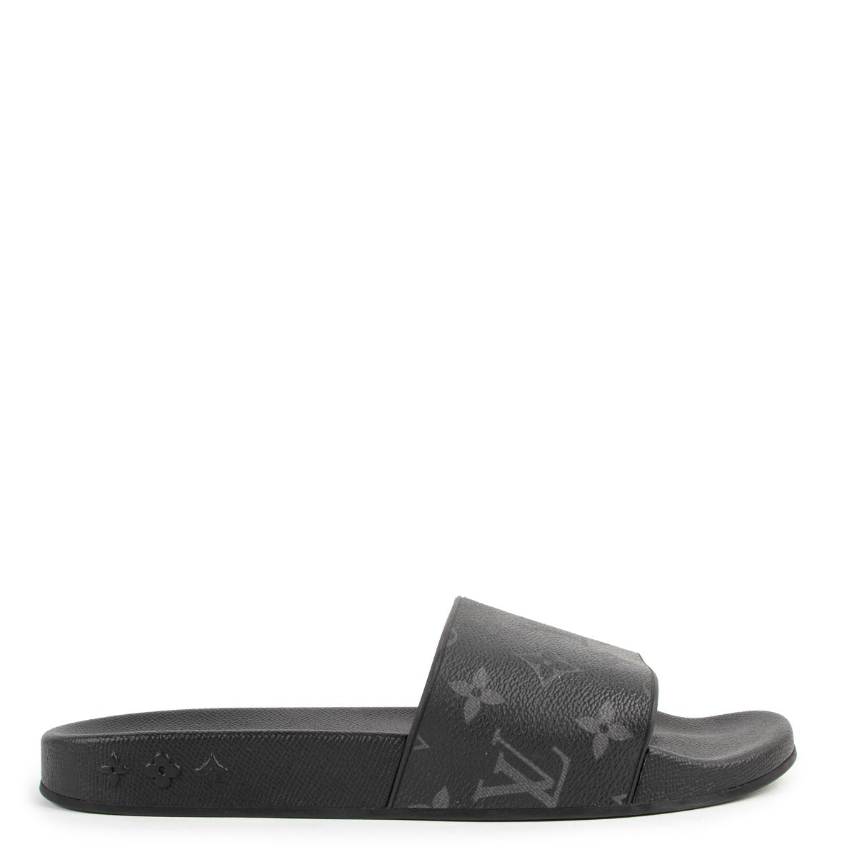 Louis Vuitton Waterfront Mule Black Monogram Slides
