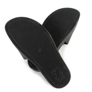 Louis Vuitton Waterfront Mule Black Monogram Slides