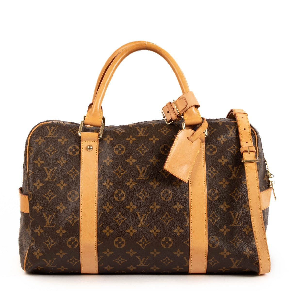 Shop safe online at Labellov in Antwerp, Brussels and Knokke this 100% authentic second hand Louis Vuitton Carryall Compact Travel Bag