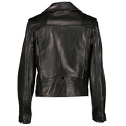 authentic second hand Saint Laurent Black Lambskin Leather Biker Jacket by labellov