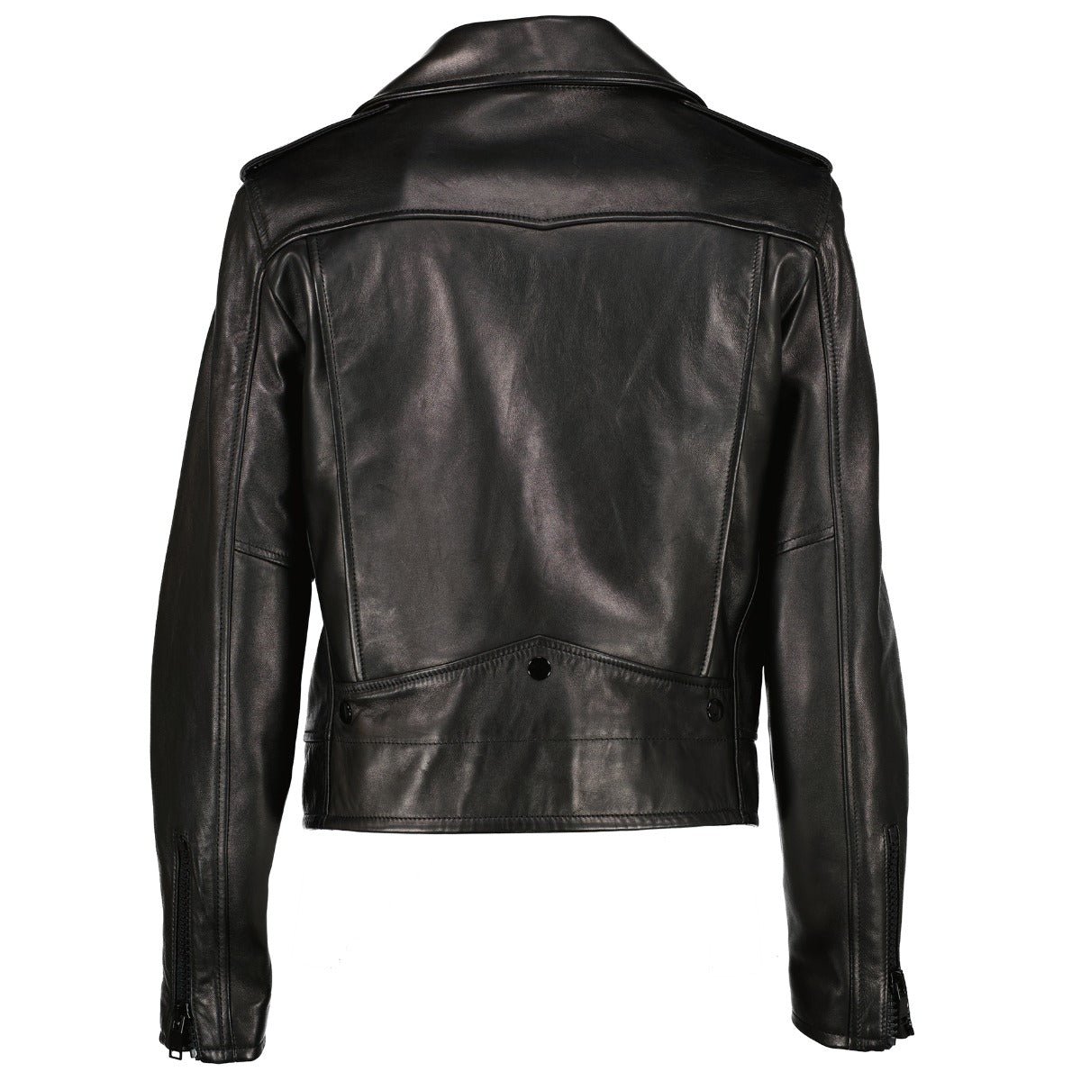 authentic second hand Saint Laurent Black Lambskin Leather Biker Jacket by labellov