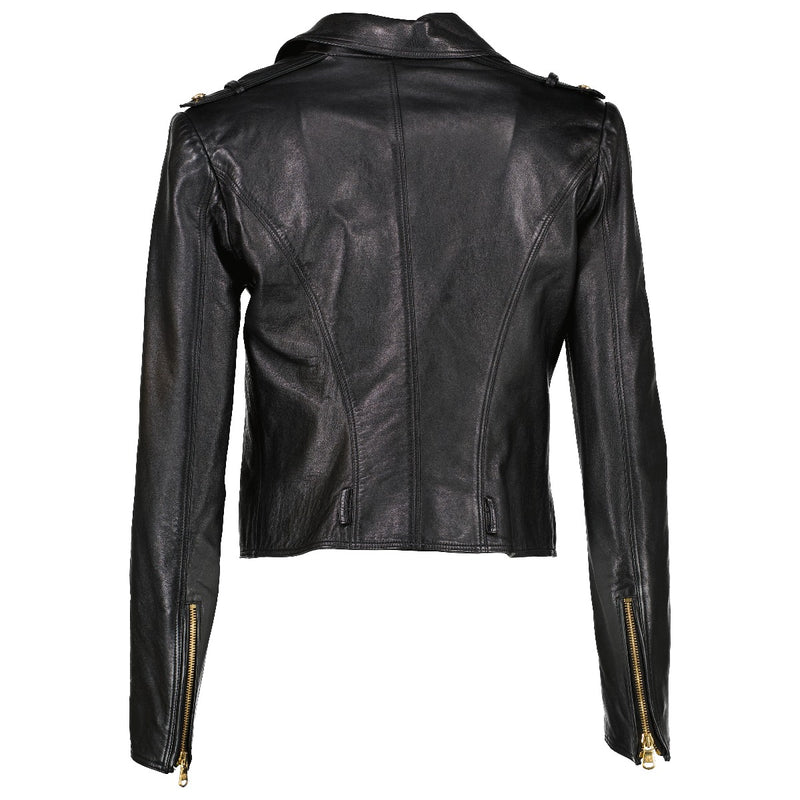 Versace Black Medusa Leather Biker Jacket