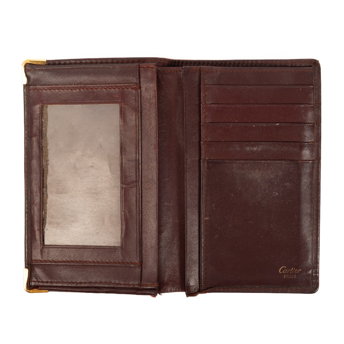 Cartier Burgundy Leather Wallet
