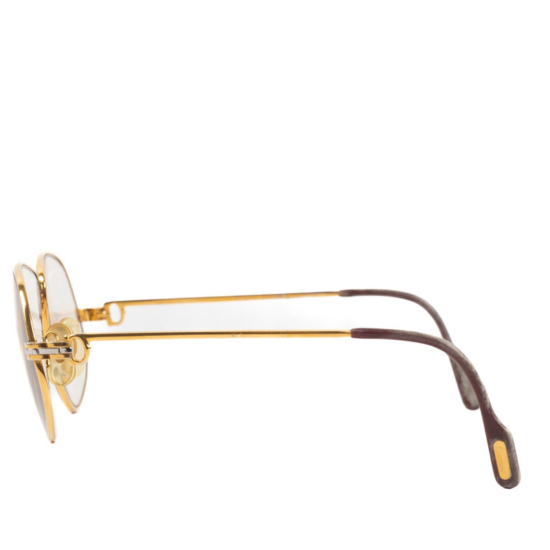 Shop safe online at Labellov in Antwerp, Brussels and Knokke this 100% authentic second hand Cartier Vintage Gold Romance Optical Glasses
