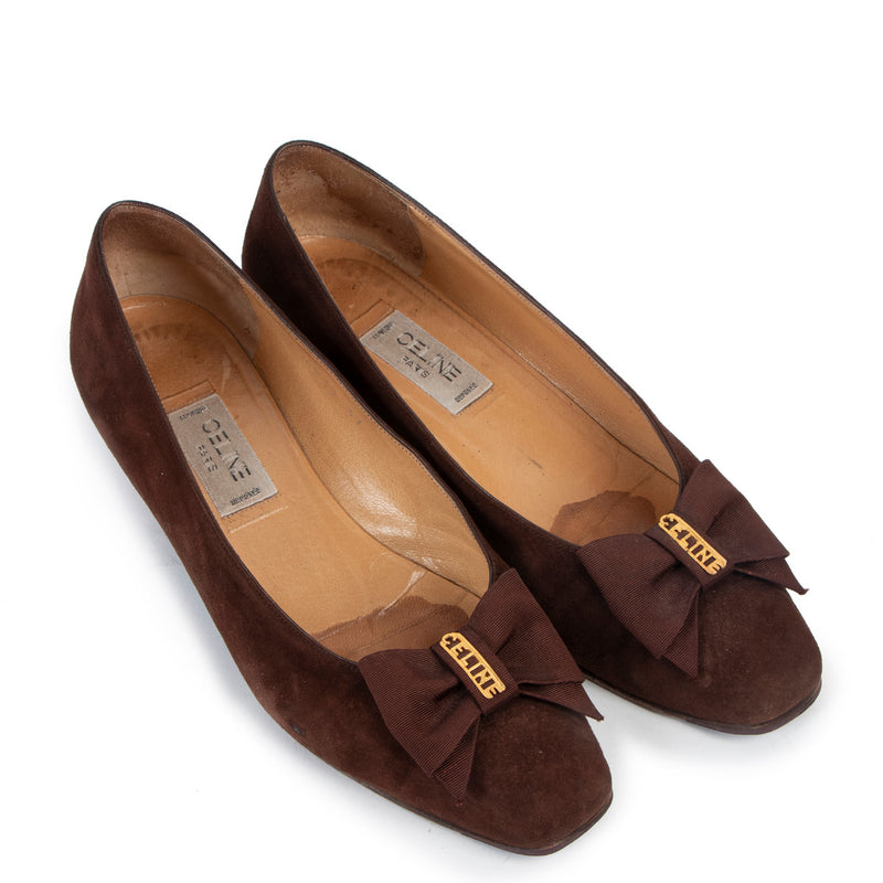 Celine Bruine Suède Pumps - maat 37