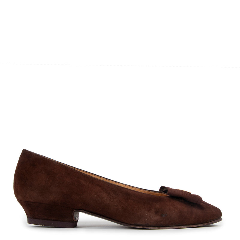 Celine Bruine Suède Pumps - maat 37