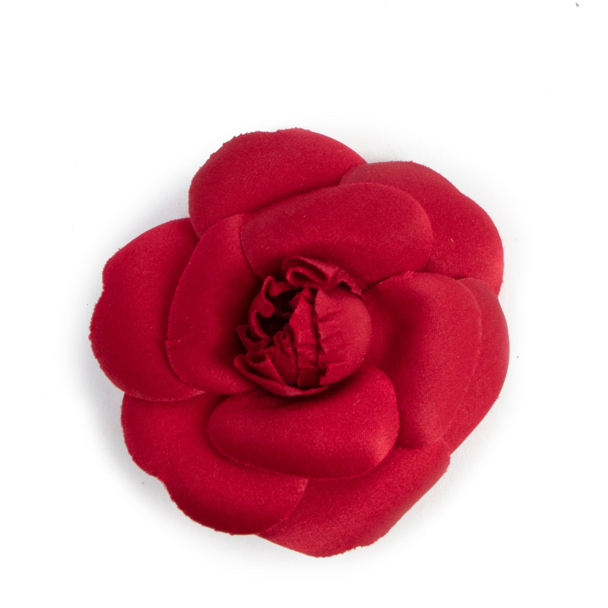 Chanel Red Camellia Brooch