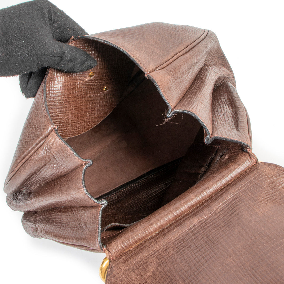 Delvaux Bruine Cerceau Schoudertas