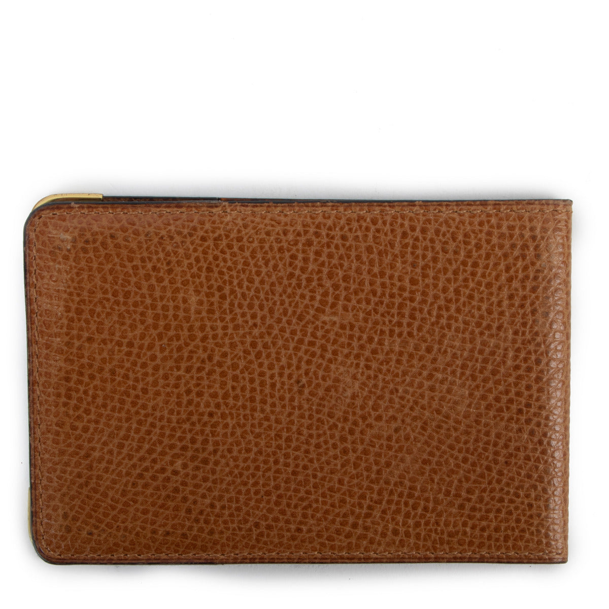 Delvaux Cognac Flap Card Holder
