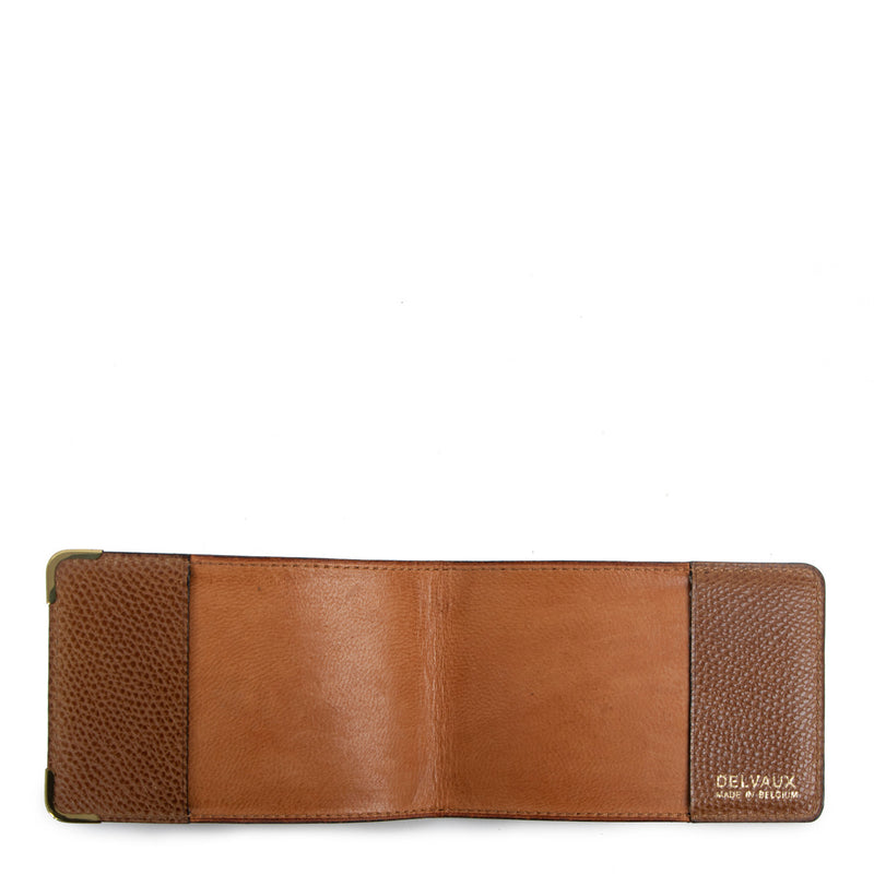 Delvaux Cognac Klep Kaarthouder