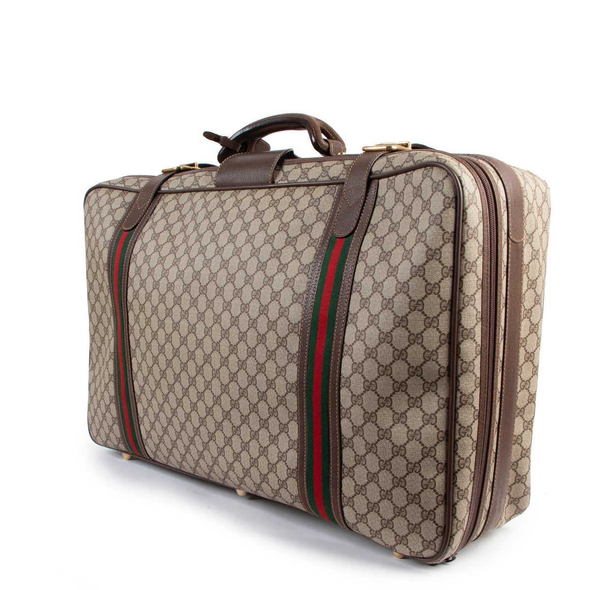 Shop safe online at Labellov in Antwerp this 100% authentic second hand Gucci Monogram Canvas Travel Bag