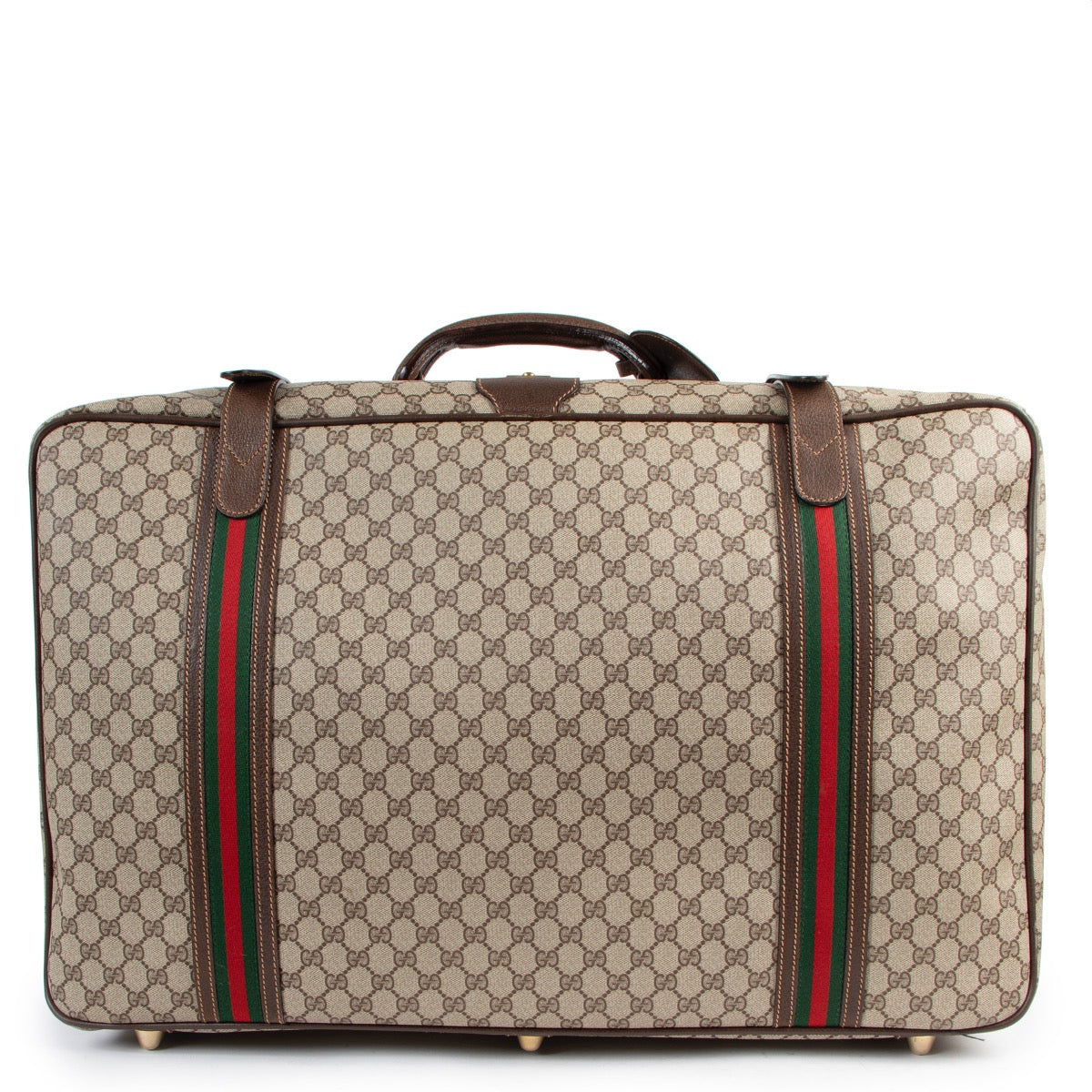 Shop safe online at Labellov in Antwerp this 100% authentic second hand Gucci Monogram Canvas Travel Bag