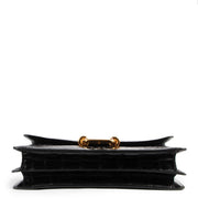 Shop safe online this 100% authentic second hand Hermès Black Porosus Crocodile Vintage Top handle Bag